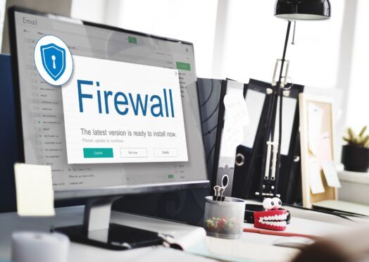 firewall antivirus alert protection security caution concept